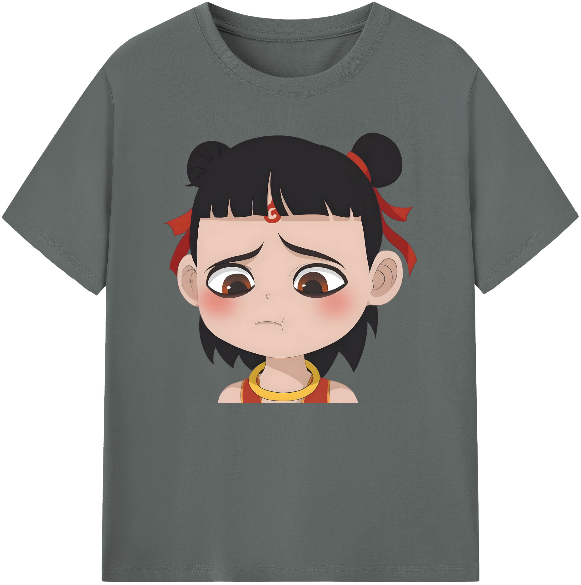 （画像用） Ne Zha 2 ナタ 魔童の大暴れ 綿100％ メンズ半袖Tシャツ｜肌触りやわらか＆通気性